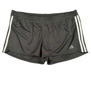 Adidas Shorts Womens‎ XL Black White Pacer 3S Knit Primegreen Aeroready Running